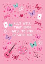 Taylor Swift Anniversary Valentine's Card - All's Well That Ends Well created by Pear Tree Press