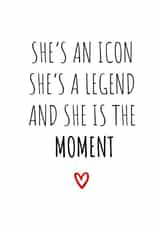 Cute birthday card for her meme icon legend girl sister friend heartfelt funny created by Amy (Hedgecards)