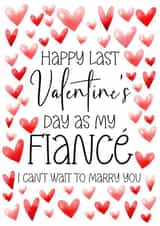 Cute Valentine's Day card - for your Fiancé - I can't wait to Marry You created by Louise Potton Designs