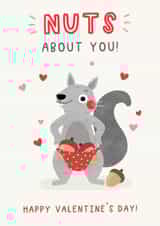Nuts About you - Valentine's Day - Squirrel created by Jess Moorhouse