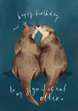 Cute Funny Birthday Card - for Significant Otter created by Studio Snow