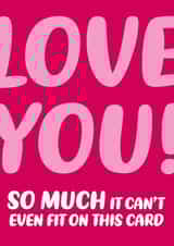Cute Valentine's card for that special person - I love you SO much created by Dean Morris Cards