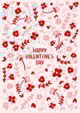 Happy Valentine's Day card - pretty flowers created by Valeria Frustaci