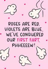 Funny Valentine’s Card - Couples - First Fart created by Lisa Wardle