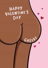 Cheeky Valentine's Card - cheeky bum created by Fliss Muir