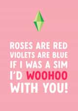 Funny Valentine's Day Card - The Sims - Woohoo created by The Cake Thief
