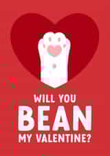 Funny Valentine's Day Card - From the Cat - Toe Beans created by The Cake Thief