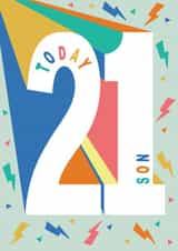 Modern Birthday Card - 21 Toady - Son created by Ally Marie Illustration