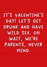Funny Parents Valentine's Card - Nevermind created by Pack a Punch Designs