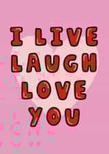 Cheesy Love Card - Live Laugh Love - funny card created by Hey Huns It's Nicole