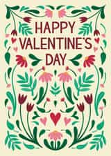Pretty Valentine's Day Card – Love & Flowers – Botanical created by Chloe  Tyler