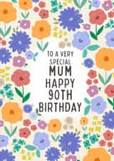 Pretty Birthday card - 90th Birthday - for Mum created by Sarah Corcoran 