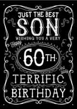 Jack Daniels Whiskey Birthday Card - Son - 60th created by  la la la     Designs