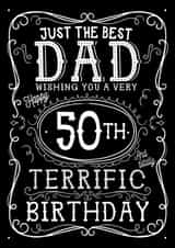 Jack Daniels Whiskey Birthday Card - Dad - 50th created by  la la la     Designs
