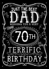 Jack Daniels Whiskey Birthday Card - Dad - 70th created by  la la la     Designs