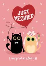Just Meowied - Wedding Card for Cat Lovers! created by Running with Scissors