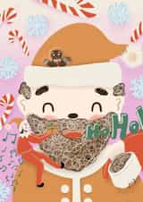 Cute Christmas Card for loved ones - Santa Claus and Elf Singing Christmas Song created by The Intended Space