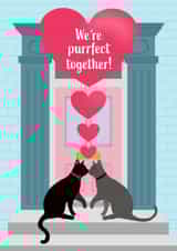 We're Purrfect Together! Cat's in Love Valentine's Day Card created by Simply Nix