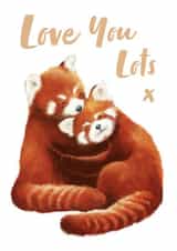Cute Red Panda Card - Love You Lots created by Debbie Daley Illustrations