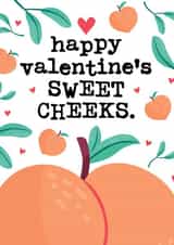 Happy Valentine's Sweet Cheeks - Funny Cheeky Card for Boyfriend / Girlfriend created by Mrs Best Paper Co.