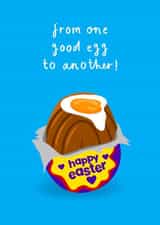 Funny Happy Easter Card - From One Good Egg to Another created by Running with Scissors