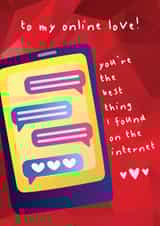Cute Valentines Card - You're the best thing I found on the internet! created by Chasing Cards