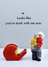 Funny Valentines Card - Stuck with me created by Bold & Bright Cards