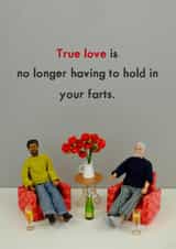 Relatable Valentines Card - True love farts created by Bold & Bright Cards