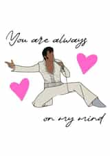 Cute valentine or anniversary card Significant Other with Elvis lyrics created by YouMe&B