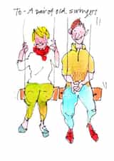 A cheeky card for a couple who are still full of life created by Twink Addison