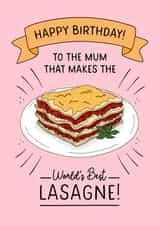 Cute Lasagne Birthday card - for a special Mum! created by Evie Garnett Designs