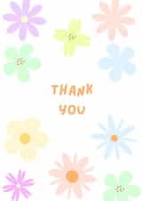Cute floral card to say thank you created by Sian Noon-Jones