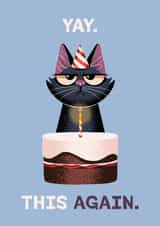 Funny Birthday Card - Cat - Grumpy Cat created by Folio | Ian Owen