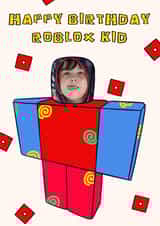 Personalised Birthday Photo Card created by Lisa Wardle - Roblox Birthday Photo Card - Roblox Kid