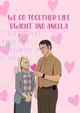 Funny Anniversary or Valentines Card - The office - Dwight & Angela created by Bethany Draws Things