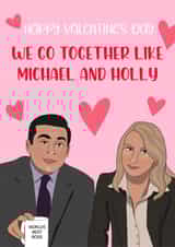Cute Office Themed Valentines card - Michael & Holly created by Bethany Draws Things