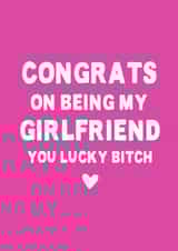 Funny Congrats on Being my Girlfriend Valentine's Day Card created by Gift Delivery
