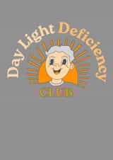 Funny card for new parents - day light deficiency club - no sleep - new baby created by No-me illustrations