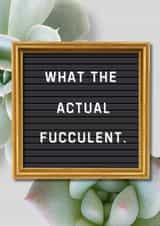 WTF- Funny card for plant loving friend or relative created by Gingersnap Designs