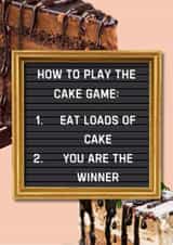 Funny birthday or celebration cake themed card. created by Gingersnap Designs