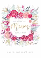 Pretty Floral Mother's Day Card - for a Wonderful Mum created by Claire Wilson