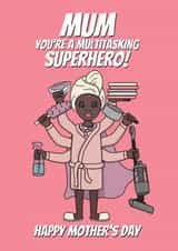 Funny Mother's Day Card - For A Superhero Multitasking Mum created by @Cupsie's Creations