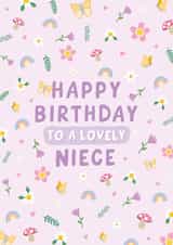 Pretty Birthday Card - Lovely Niece created by Macie Dot Doodles