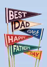 Classic Father's Day Card - Best Dad Ever - Sports Flags created by Folio | Ian Owen