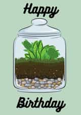Turtle Terrarium Birthday Card for Animal and Plant Lovers created by DoodleTwig