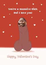 Personalised Valentines Day Photo Card created by Choo Choo - Naughty Valentine's Photo Card - Massive Dick