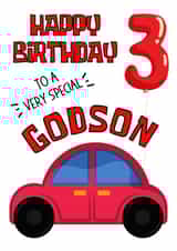 Red Card Birthday Card - for a Special Godson created by Rachel Elizabeth Designs