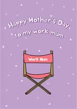 Funny Happy Mother's Day Card - Work Mum created by @Laura Lonsdale Designs