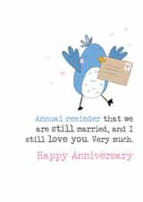 Cute Anniversary Card - Happy Anniversary - I Love You created by Dandelion Stationery