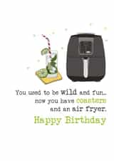 Funny Birthday Card - Air Fryer And Coasters created by Dandelion Stationery
